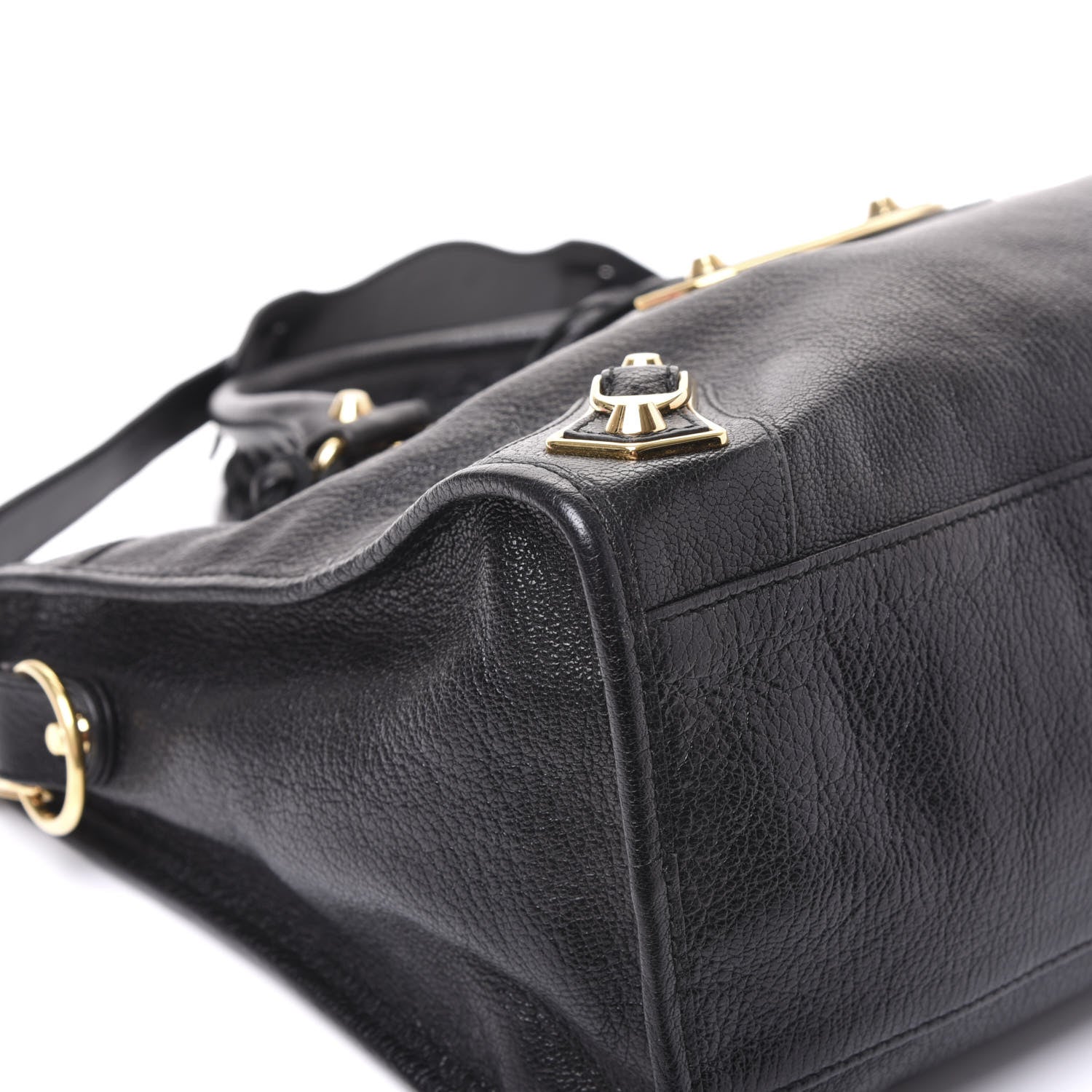 Balenciaga Chevre Gold Metallic Edge Hardware City Black 5 of 10