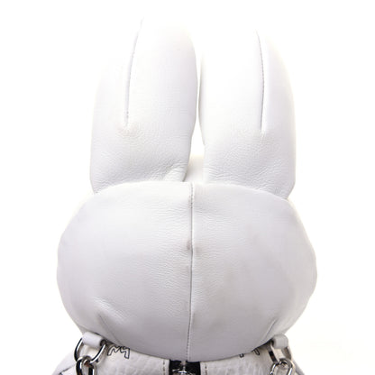 MCM Calfskin Visetos Rabbit Zoo Doll Crossbody White 11 of 20