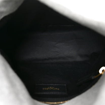 Saint Laurent Jersey Quilted Small Loulou Puffer Monogram Chain Satchel Chalk Beige 6 of 10