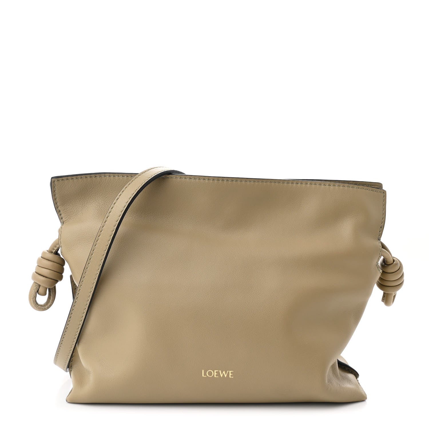 Loewe Calfskin Mini Flamenco Knot Clutch Clay Green 1 of 10