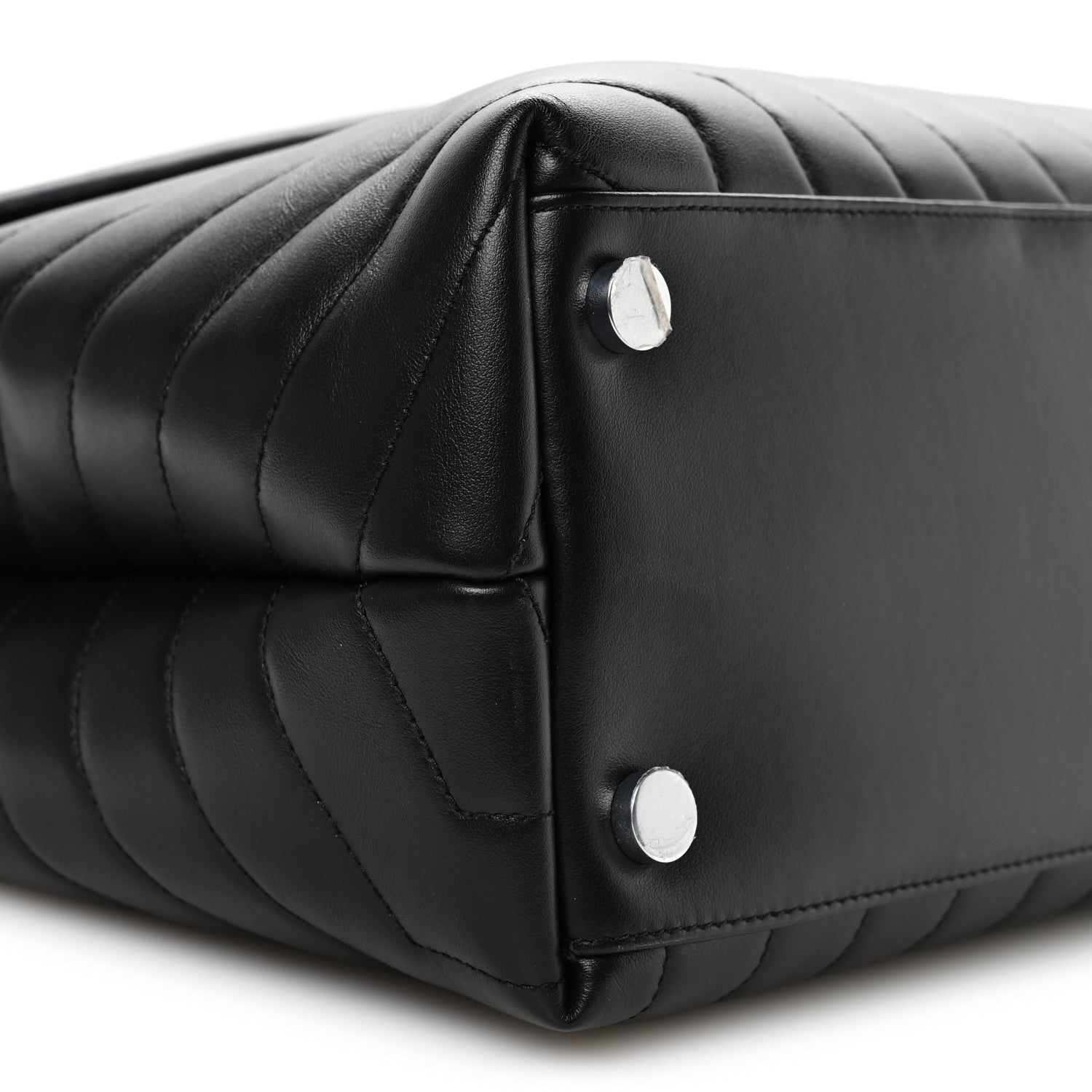 Saint Laurent Calfskin Y Quilted Monogram Large Loulou Chain Satchel Black 9 of 10