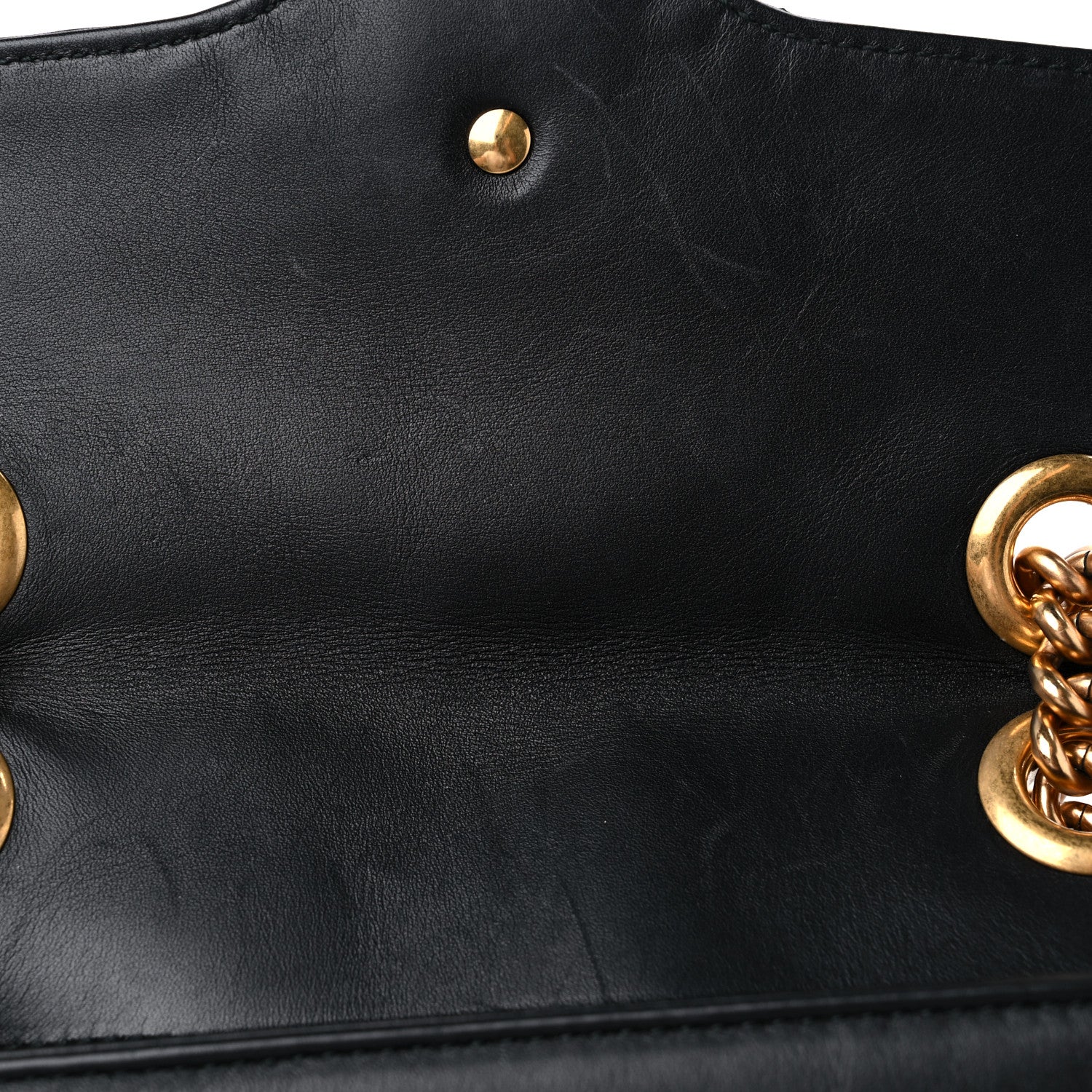 Gucci Calfskin Matelasse Mini GG Marmont Shoulder Bag Black 13 of 16