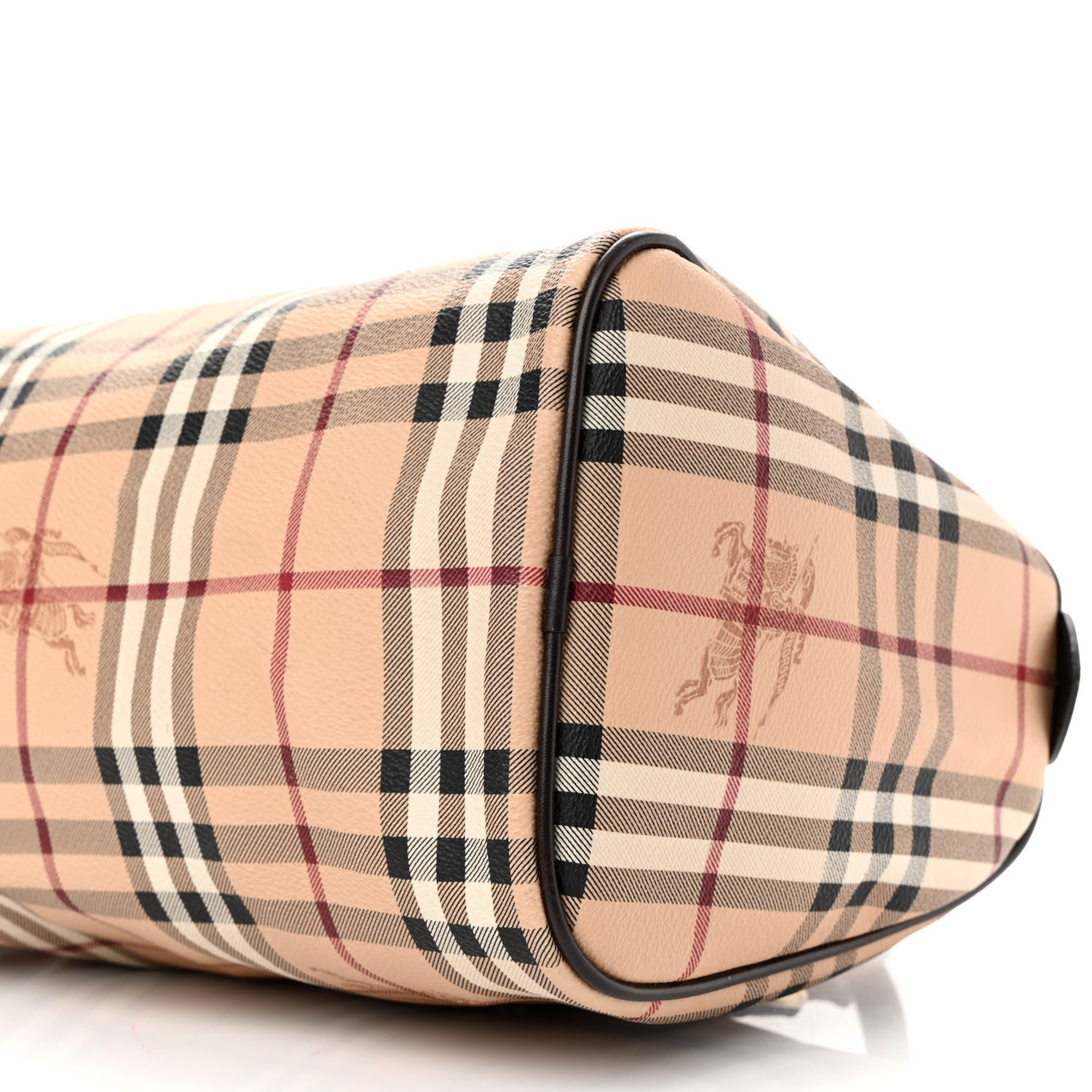 Burberry Haymarket Check Small Chester Bowling Bag Chocolate 10 of 10