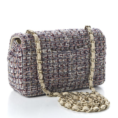 Chanel Tweed Quilted Mini Rectangular Flap Pink 5 of 19
