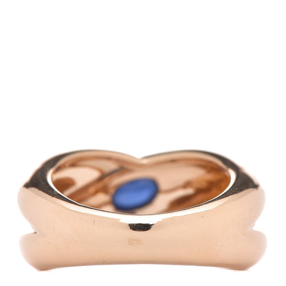 Cartier 18K Yellow Gold Blue Sapphire Colisee Ring 50 5.25 3 of 4