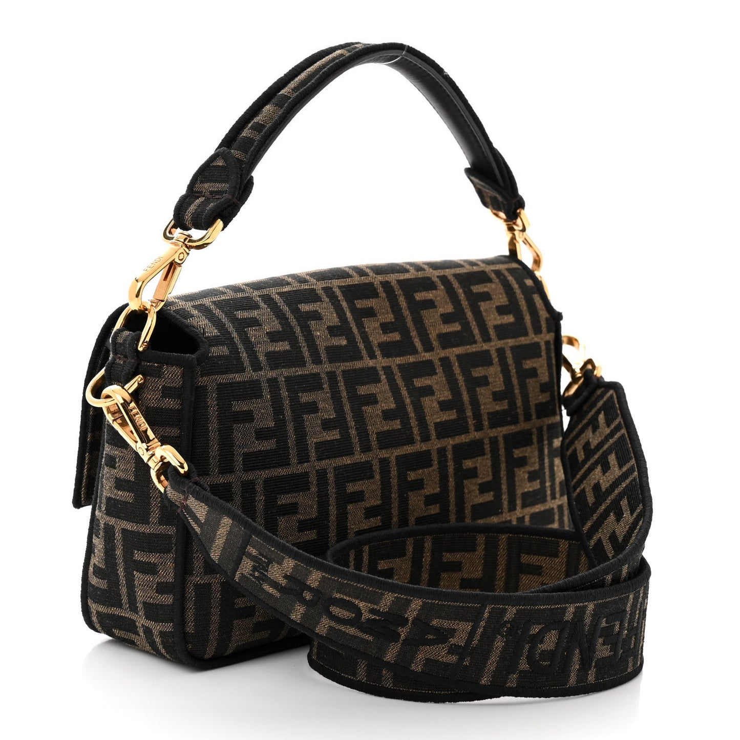 Fabric Jacquard FF 1974 Medium Baguette Tobacco Moro Black