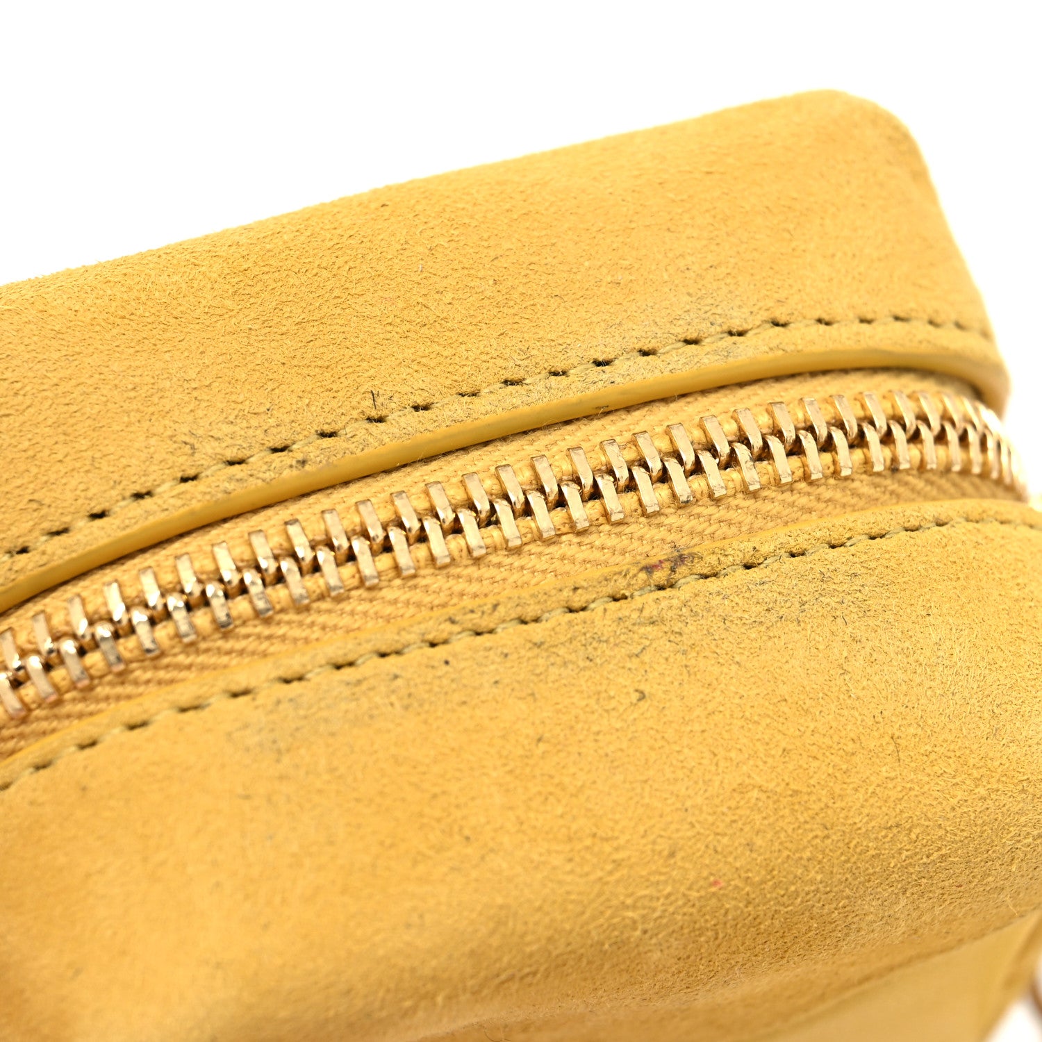 Saint Laurent Suede Lambskin Jaime Cube Charm Keychain Sunflower 7 of 7