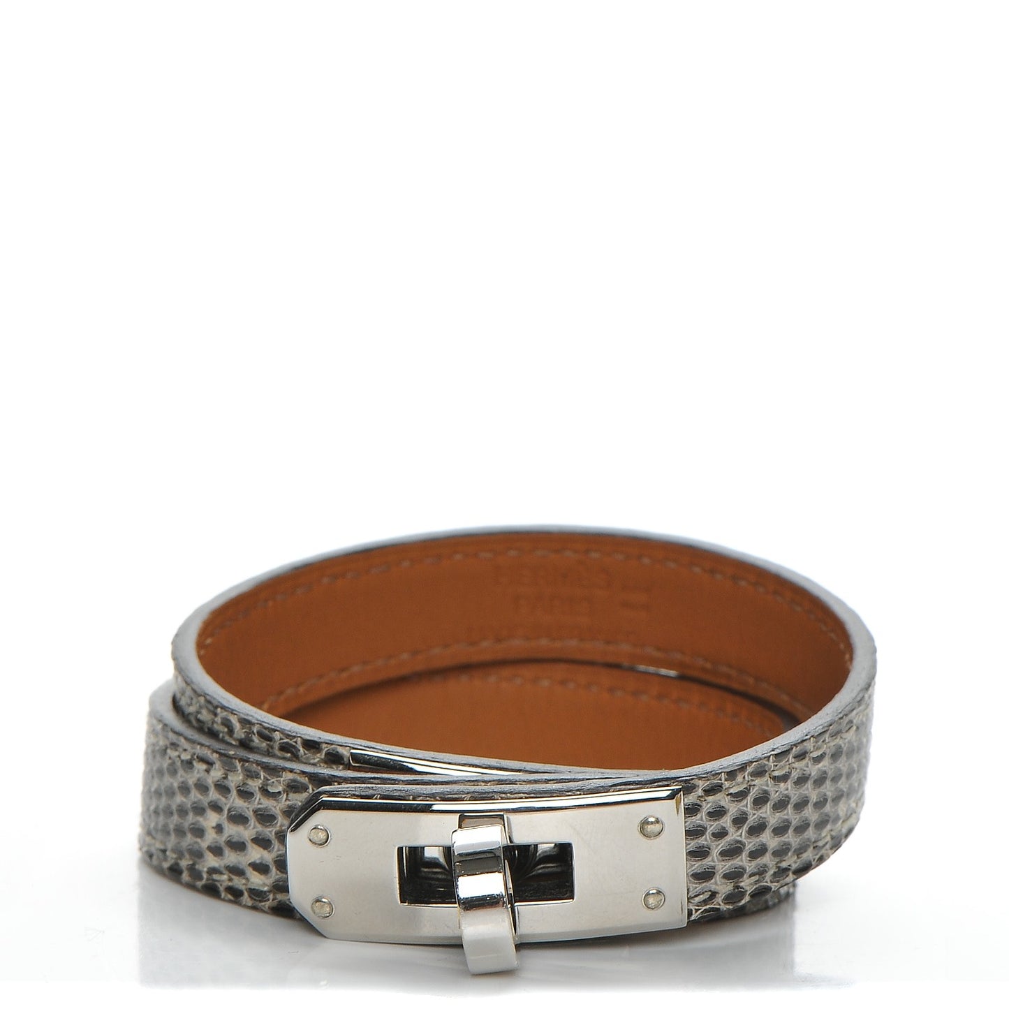 Niloticus Lizard Kelly Double Tour Bracelet S Ombre