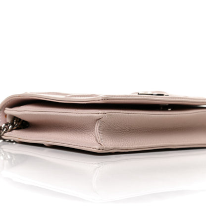 Christian Dior Grained Calfskin Diorama Wallet on Chain Pouch Rose Poudre 8 of 11