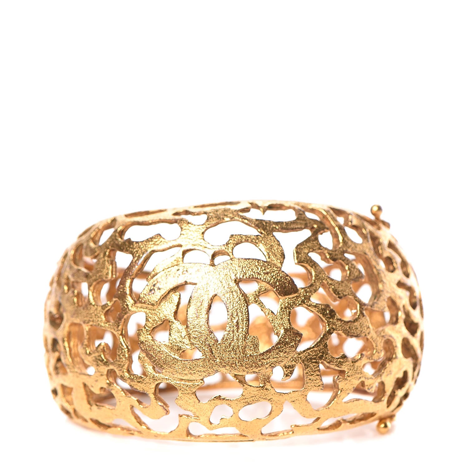 Chanel CC Cuff Gold 1 of 8