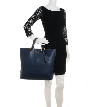 Prada Vitello Daino Shopping Tote Inchiostro 2 of 10