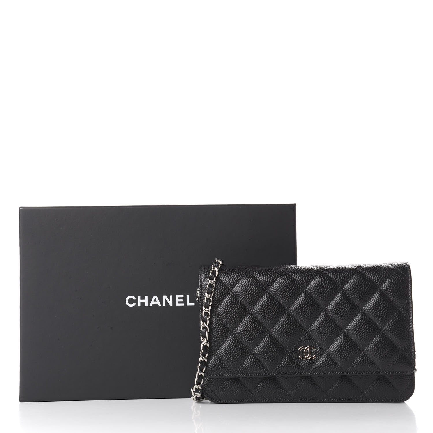 Chanel Caviar Quilted Wallet On Chain WOC Black 11 of 11