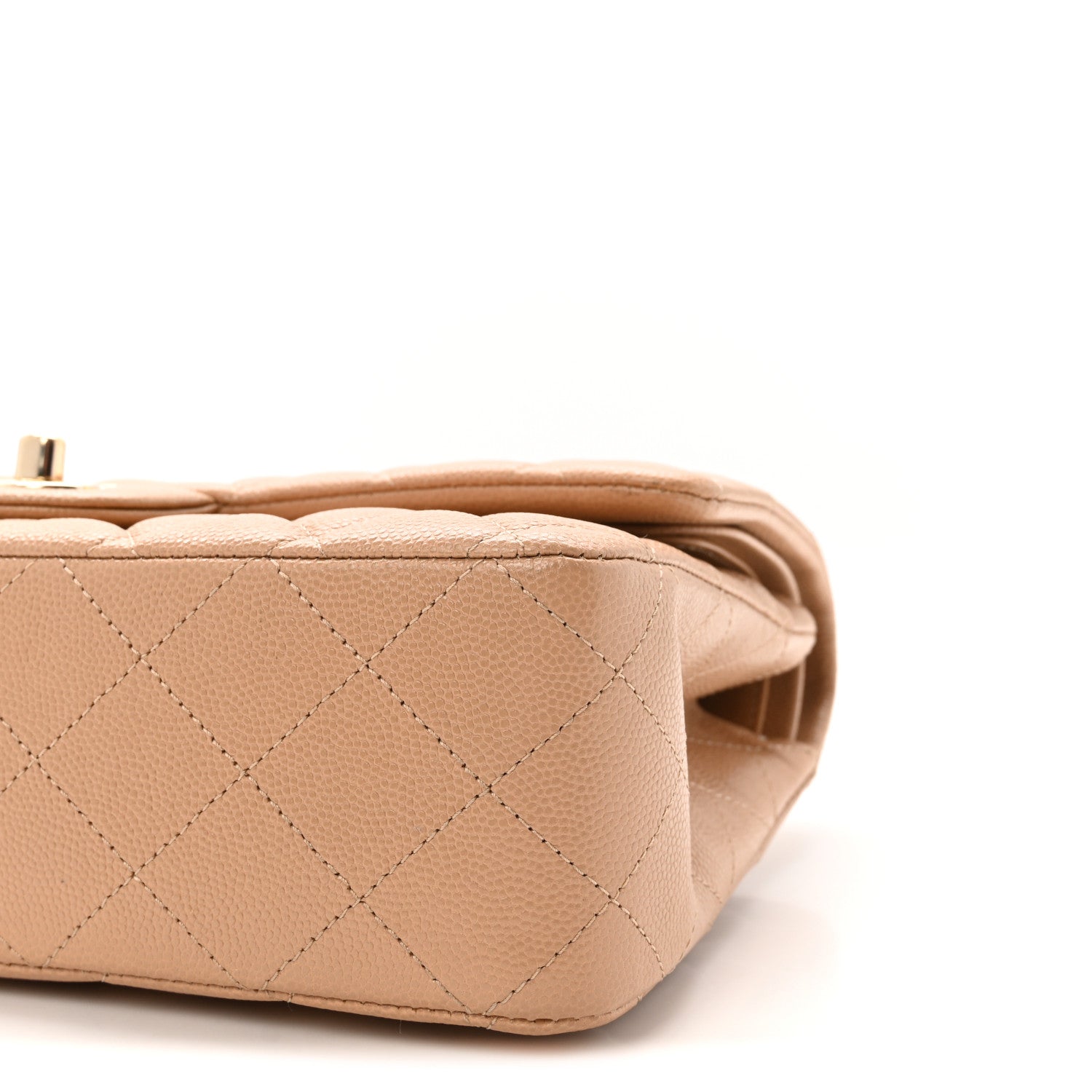 Chanel Caviar Quilted Medium Double Flap Dark Beige 10 of 11