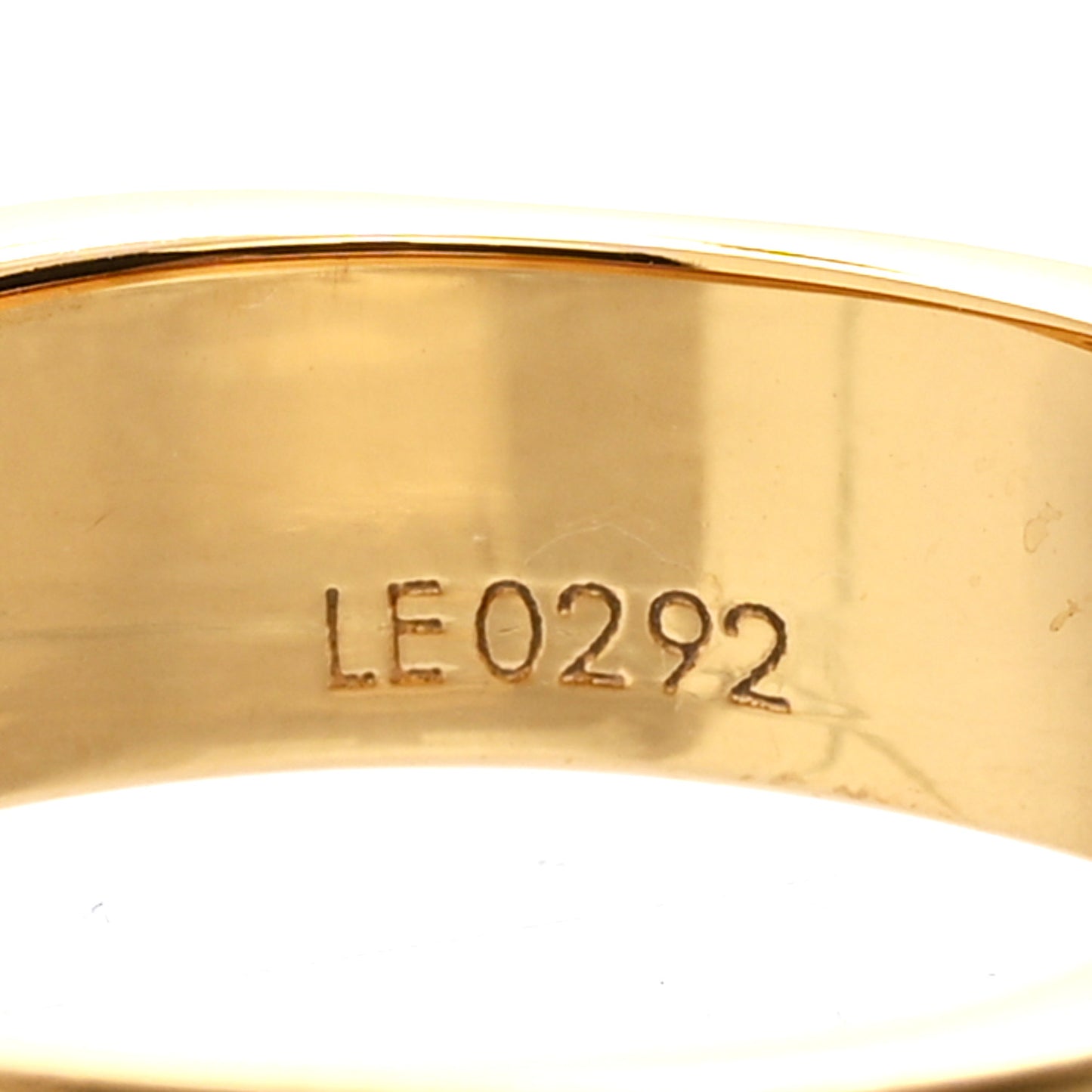 Brass Monogram Engraved Nanogram Ring M Gold
