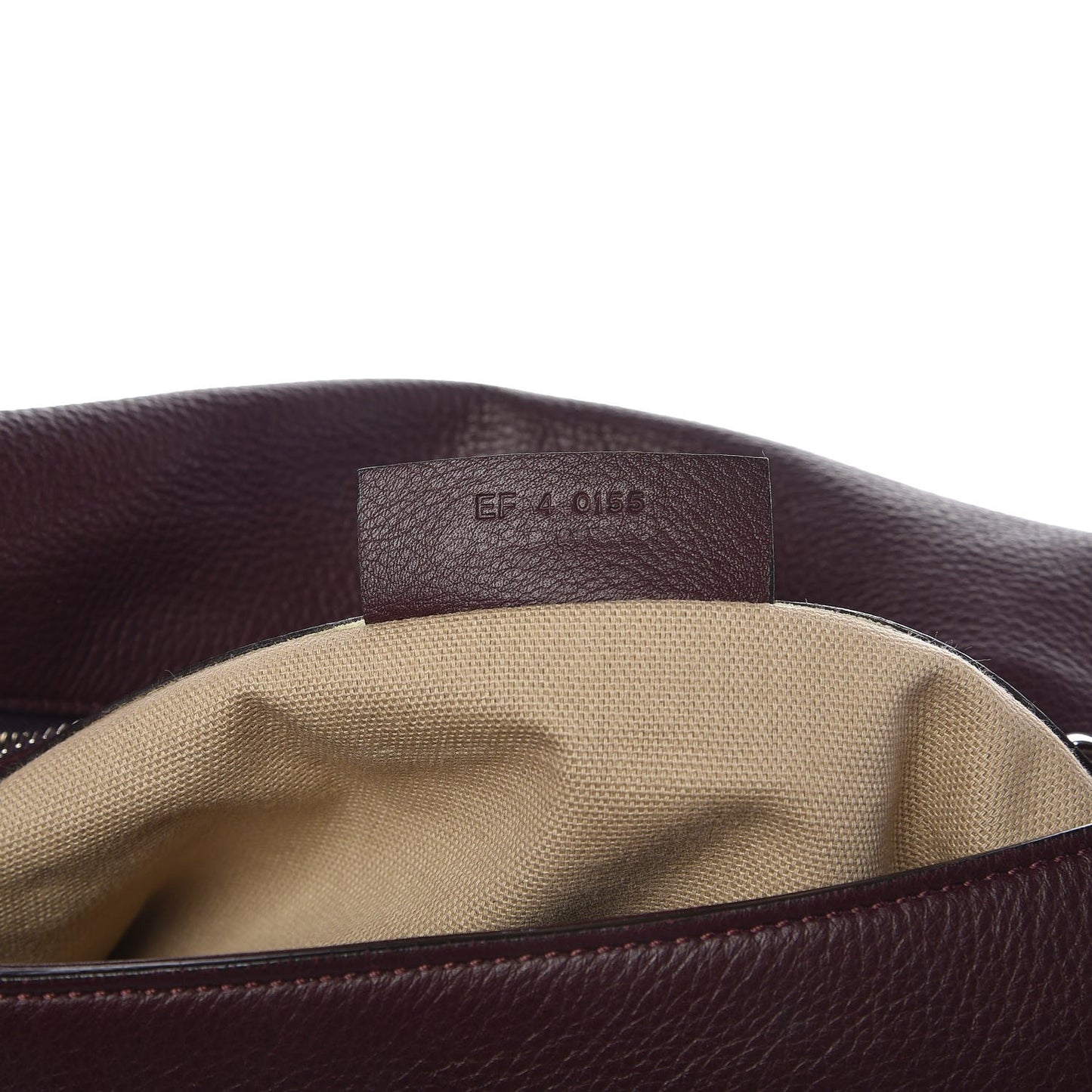 Grained Calfskin Medium Pandora Pure Flap Bag Aubergine