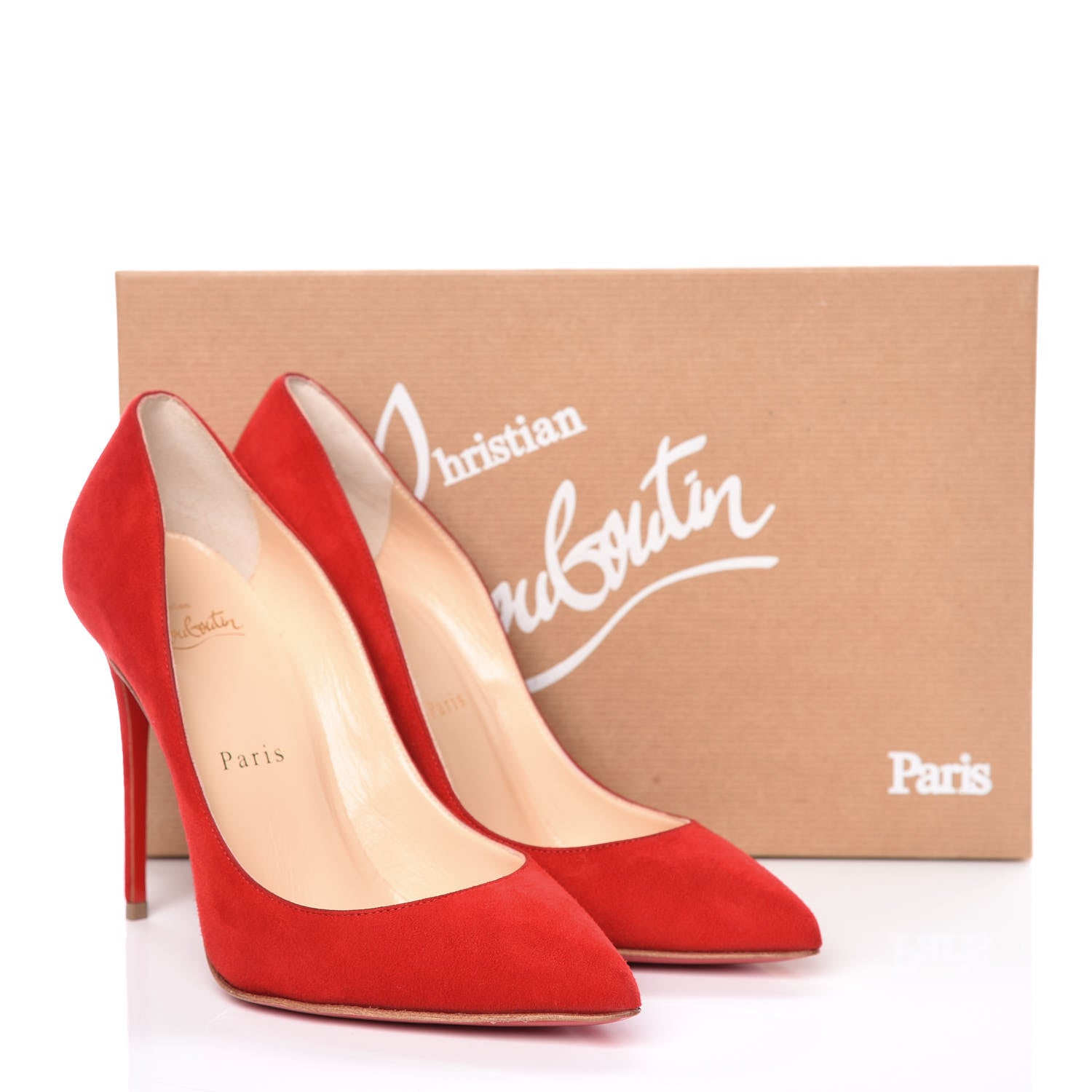 Christian Louboutin Veau Velours Pigalle Follies 100 Pumps 36.5 Oeillet 9 of 9