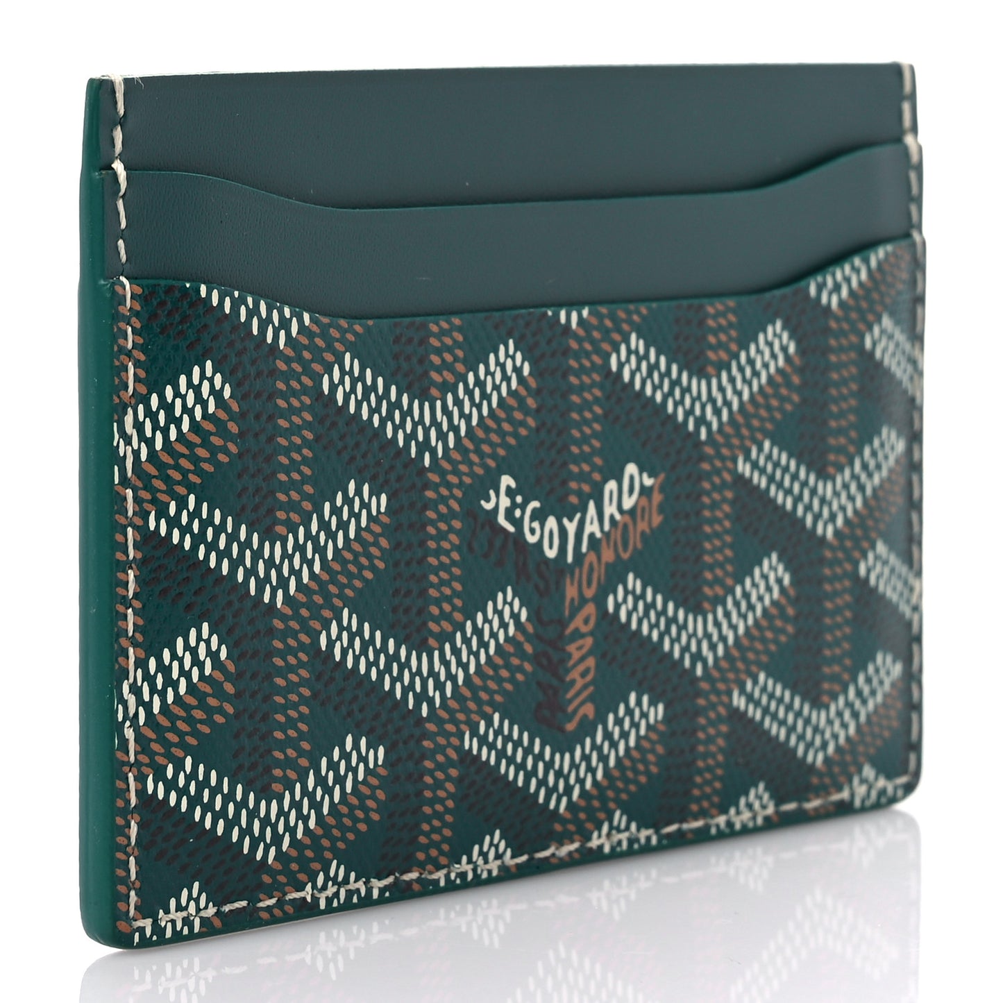 Goyardine Saint Sulpice Card Holder Green