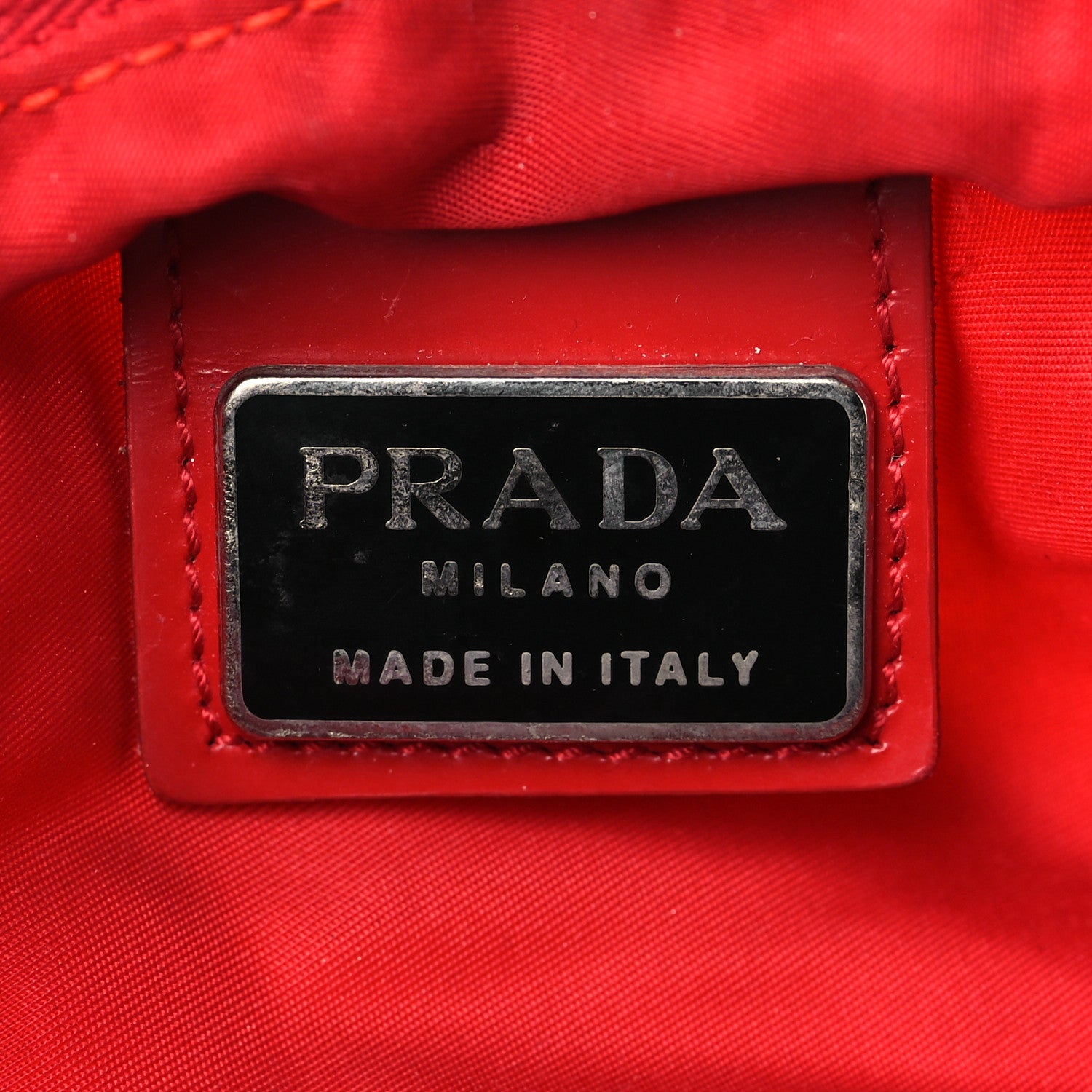 Prada Nylon Vela Flat Messenger Bag Fuoco 6 of 10