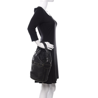 Fendi Vitello Small Palazzo Bucket Bag Black 2 of 9