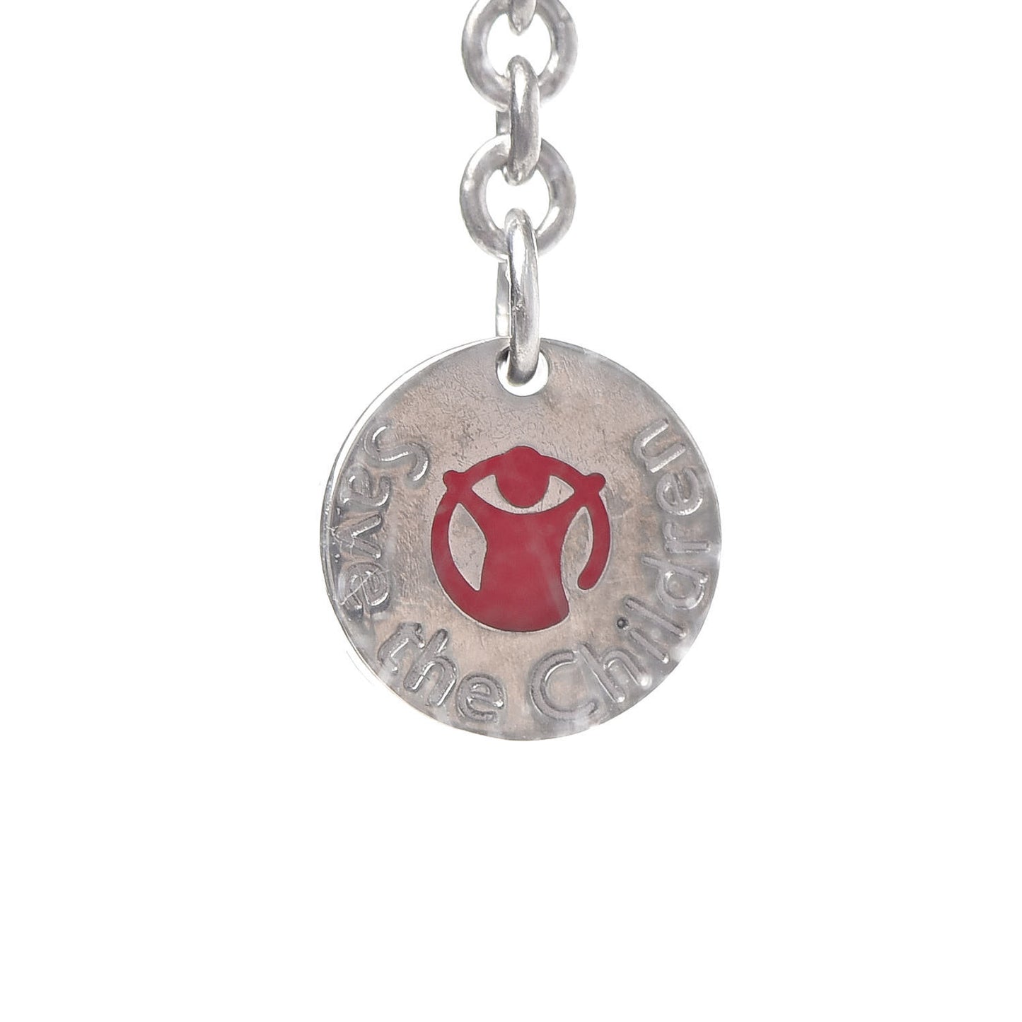 Sterling Silver Ceramic Save The Children Pendant Necklace