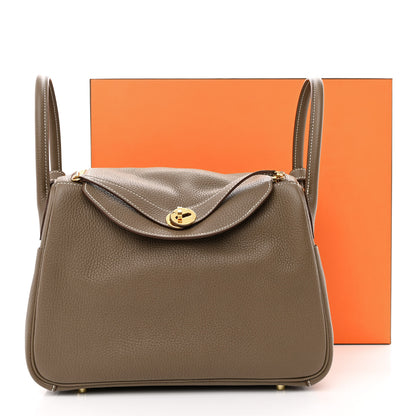 Hermes Taurillon Clemence Lindy 30 Etoupe 11 of 11