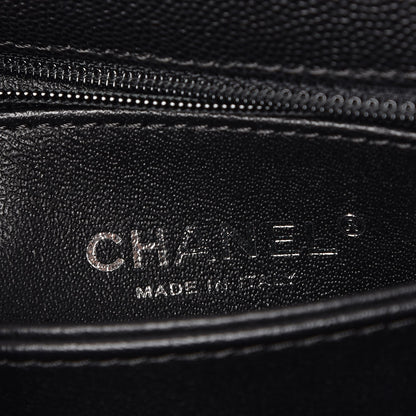 Chanel Caviar Lizard Quilted Mini Coco Handle Flap Black 6 of 9