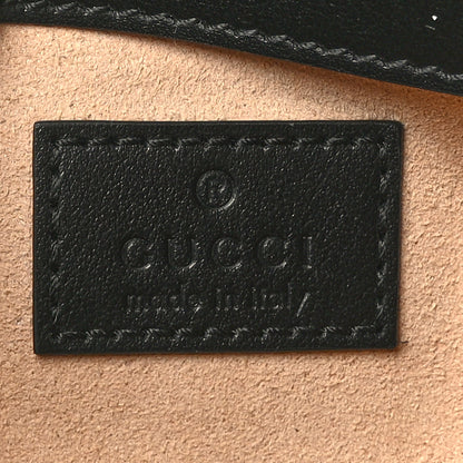 Gucci Calfskin Matelasse Super Mini GG Marmont Shoulder Bag Black 6 of 10