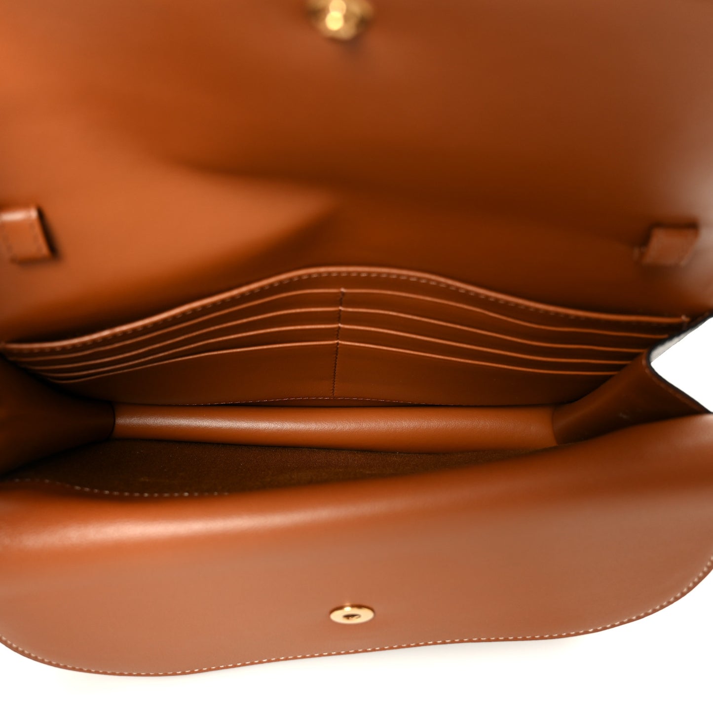 Triomphe Canvas Lambskin Wallet On Strap Tan