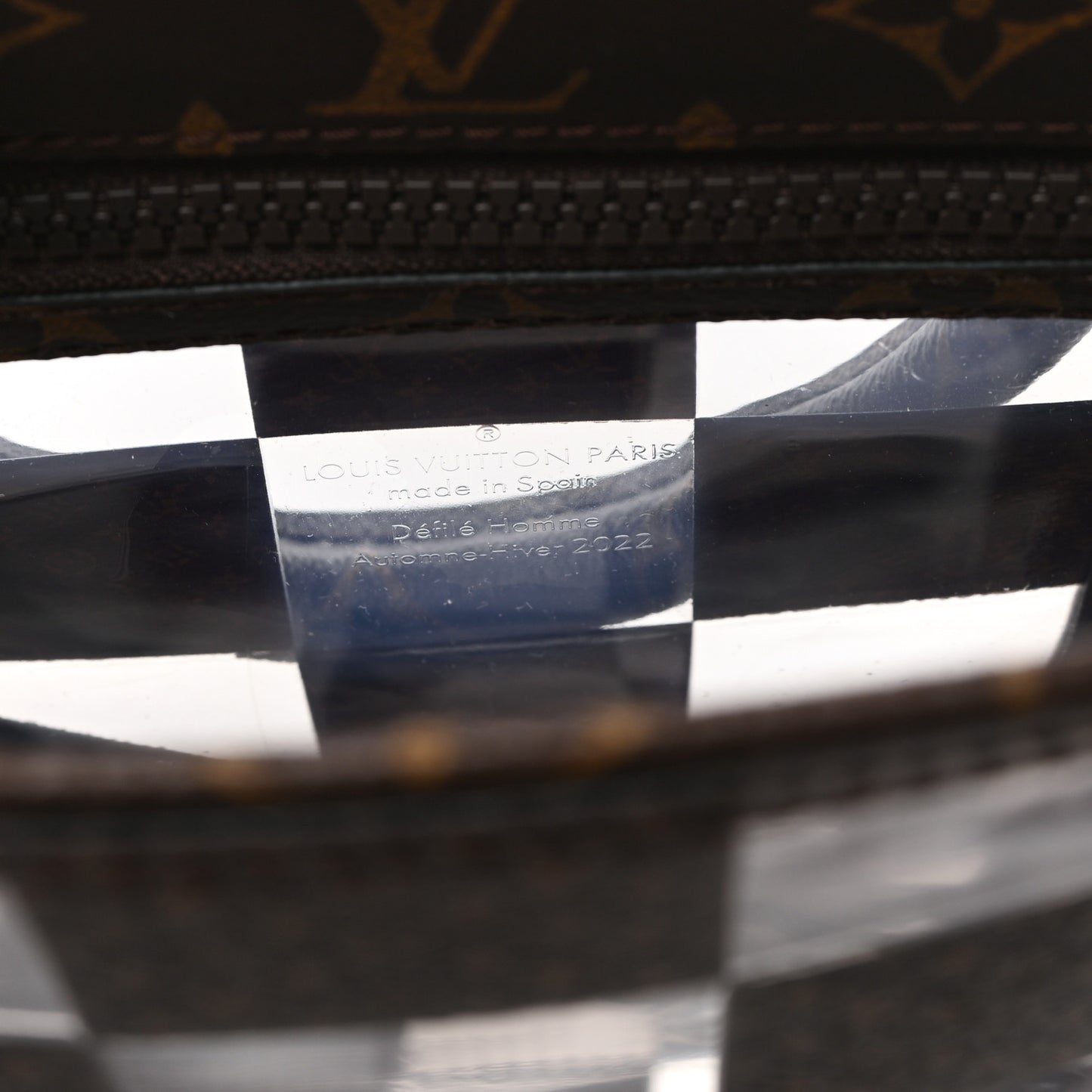 PVC Monogram Chess Sac Plat