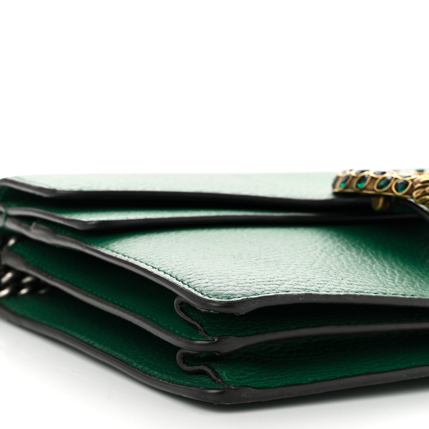 Gucci Pebbled Calfskin Small Dionysus Shoulder Bag Emerald 9 of 10