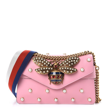 Gucci Nappa Pearl Studded Mini Queen Margaret Broadway Shoulder Bag Sugar Pink 1 of 10