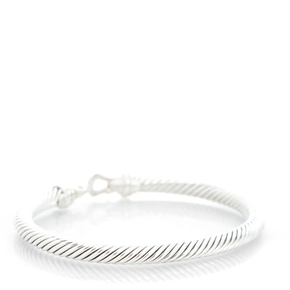 David Yurman Sterling Silver 18K Yellow Gold 5mm Cable Classic Buckle Bracelet 3 of 6