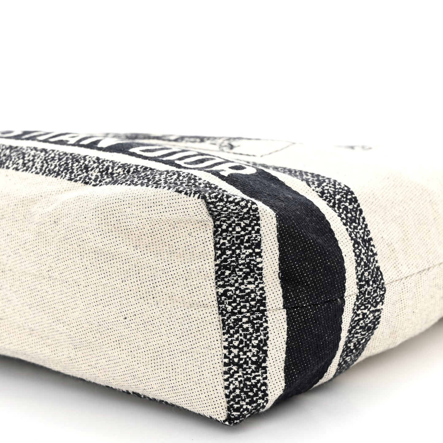 Canvas Print Cruise Tote Ivory Black