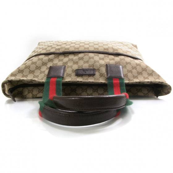 Gucci Monogram Web Large Diaper Tote Brown 6 of 11