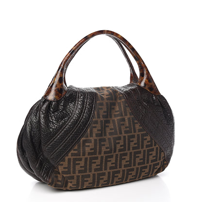 Fendi Zucca Nappa Nuvolata Vitello Tortuga Spy Tobacco Moro 2 of 9