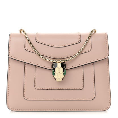 Bulgari Calfskin Small Serpenti Forever Snake Strap Crossbody Bag Light Pink 1 of 11