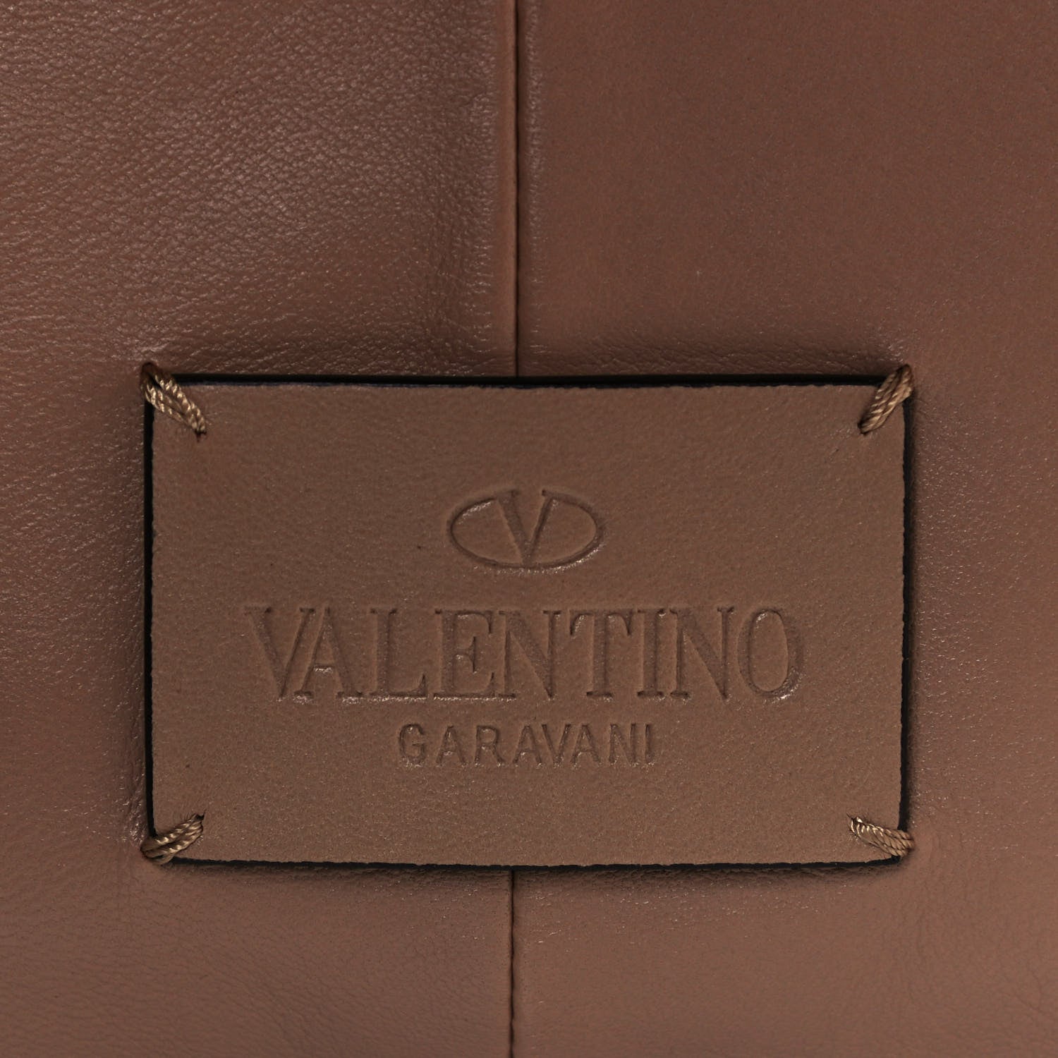 Valentino Garavani Calfskin Rockstud Bi-Color Drawstring Backpack Red Beige 5 of 12