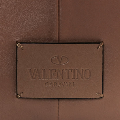 Valentino Garavani Calfskin Rockstud Bi-Color Drawstring Backpack Red Beige 5 of 12