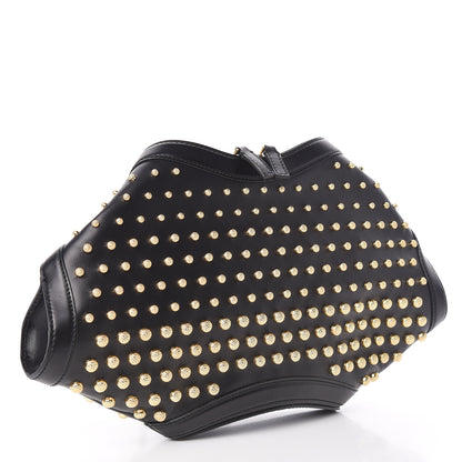 Alexander McQueen Calfskin Studded De Manta Clutch Black 3 of 10