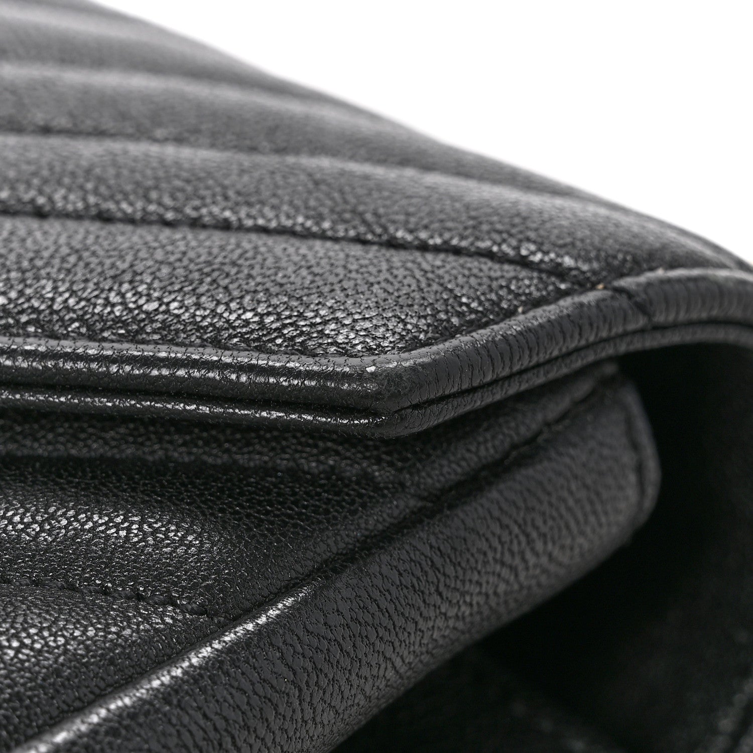 Saint Laurent Sheepskin Matelasse Chevron Monogram Medium College Bag Black 15 of 16