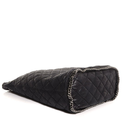 Stella McCartney Quilted Faux Leather Large Falabella Bucket Bag Black 4 of 7