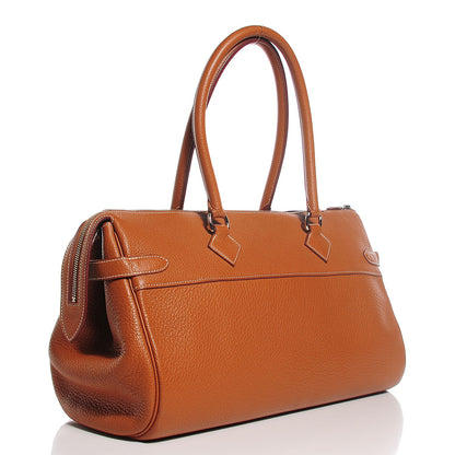 Hermes Taurillon Clemence Shoulder Atlas Satchel Gold 3 of 15