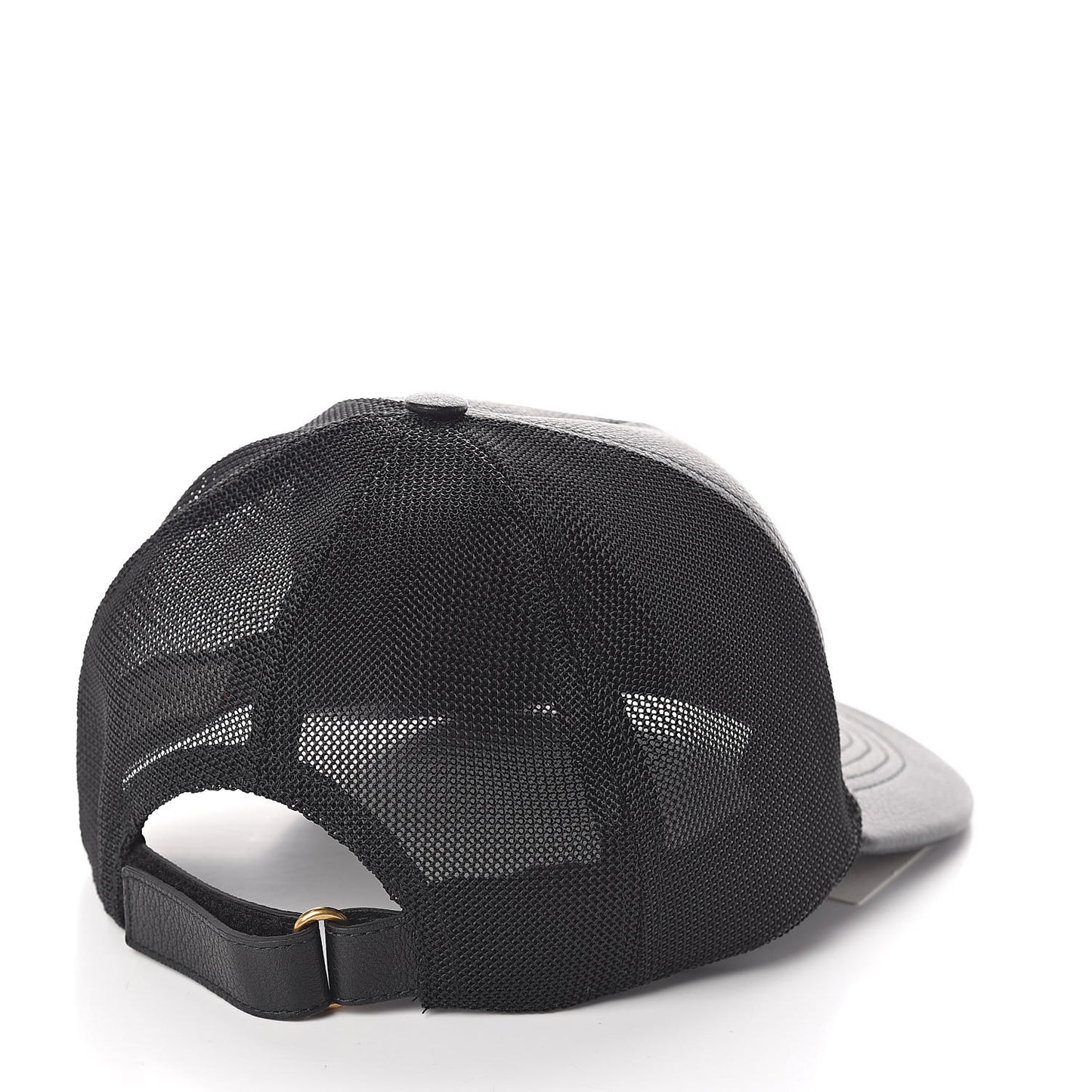 Grained Calfskin Logo Baseball Hat M 58 Black