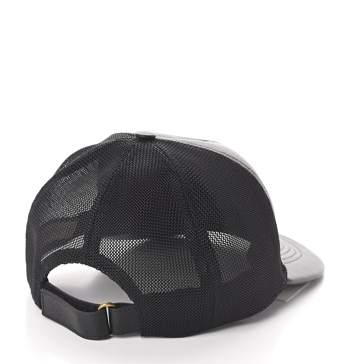 Gucci Grained Calfskin Logo Baseball Hat M 58 Black 4 of 8
