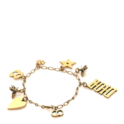 Christian Dior Metal Lucky Charms Bracelet Gold 3 of 5