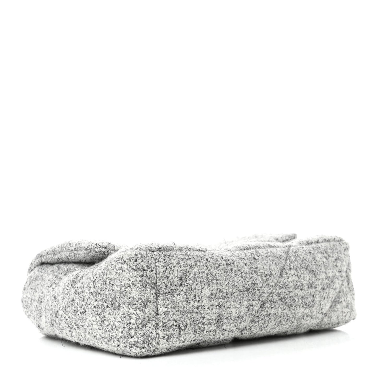 Tweed Quilted Large Chanel 19 Flap Grey
