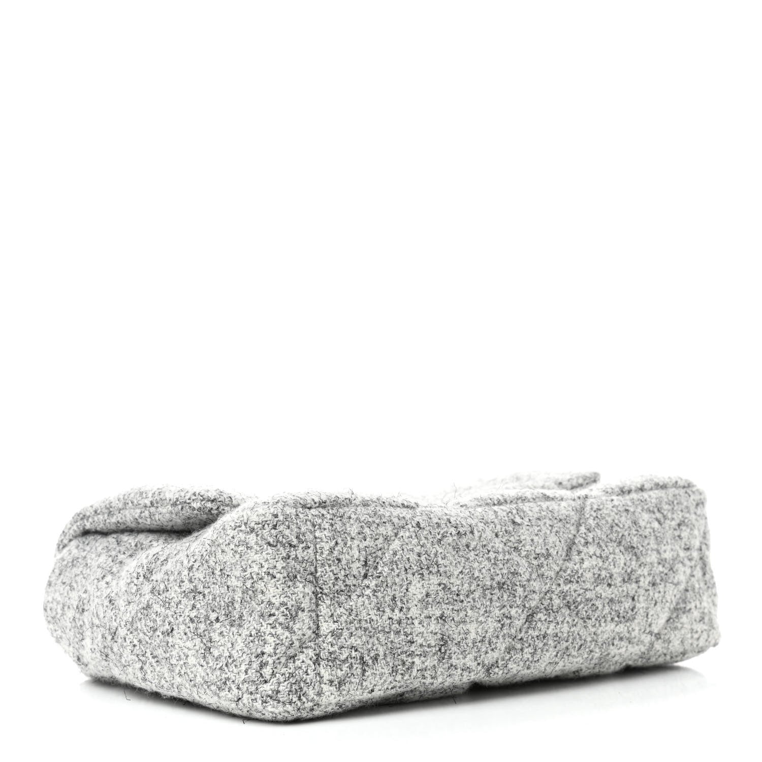Chanel Tweed Quilted Large Chanel 19 Flap Grey 3 of 9