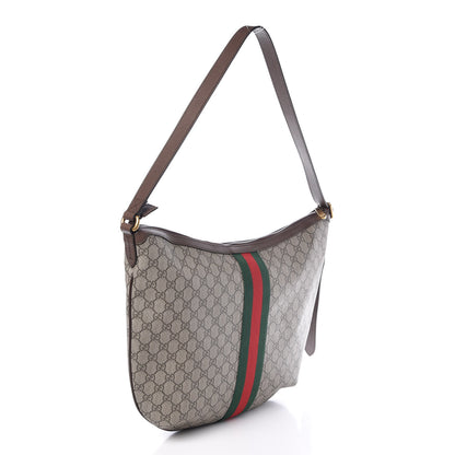 Gucci GG Supreme Monogram Web Ophidia Half Moon Hobo Brown 3 of 7