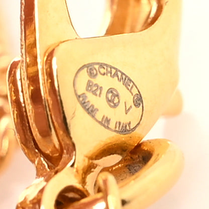 Chanel Metal CC Paris Button Necklace Gold 3 of 3