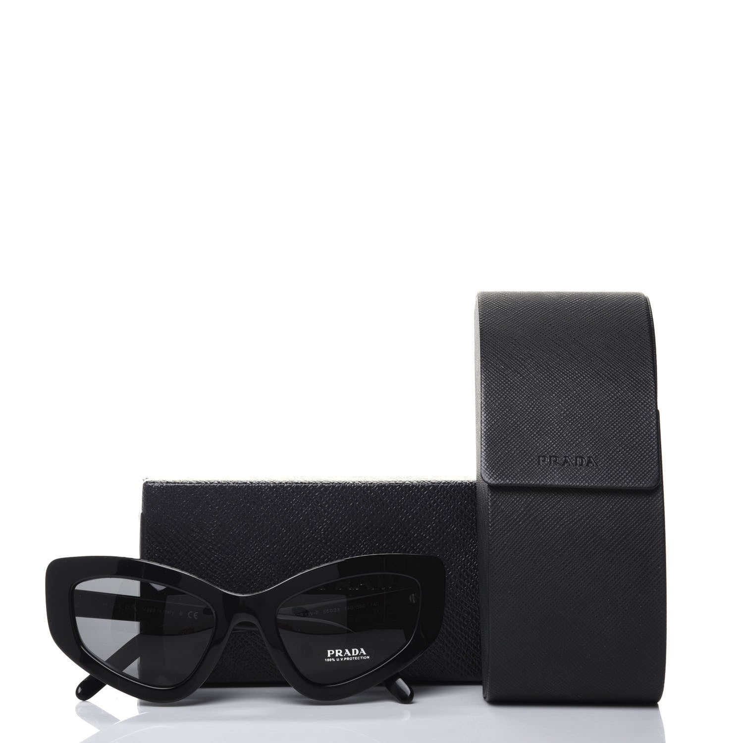 Prada Cat Eye Sunglasses SPR 11VF Black 7 of 7